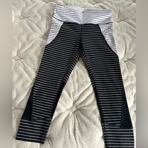Athleta striped capris/crops size medium